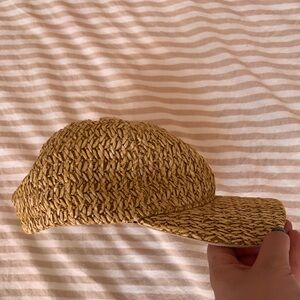 Woven Straw Baseball Cap - Natural Tan
